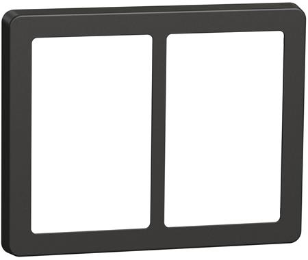 LAURITZ KNUDSEN LK FUGA BASE 63 ramme inkl. monteringsramme 2 x 1½ modul, Koksgrå, DETAILFORPAKNING