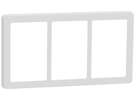 LAURITZ KNUDSEN LK FUGA BASE 63 ramme inkl. monteringsramme 3 x 1½ modul, Hvid, DETAILFORPAKNING