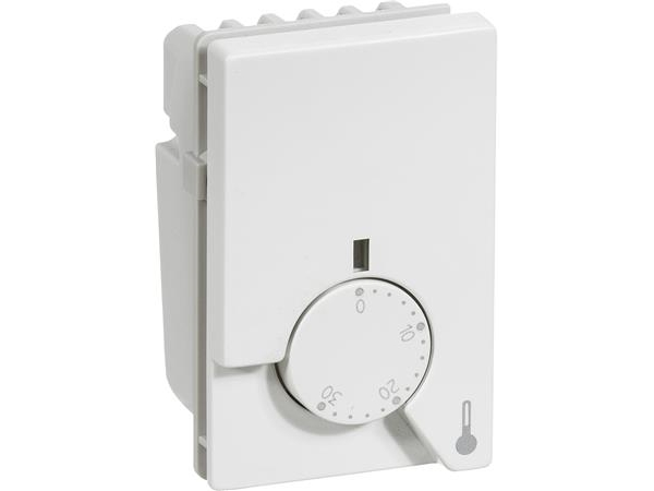 SCHNEIDER ELECTRIC LK FUGA Termostat med golvsensor och nattreduktion, 4 m kabel, 1½ modul, Vit, DETALJER | VVS Artiklar - Ventiler - Radiatorventiler | GameStuff