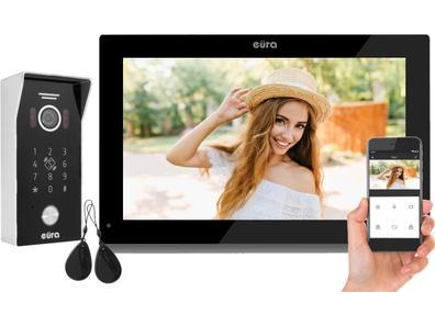 Video-Intercom Eura Vdp-99C5 10” Tft Lcd-Skærm 1024X600px Wifi Rfid Sort