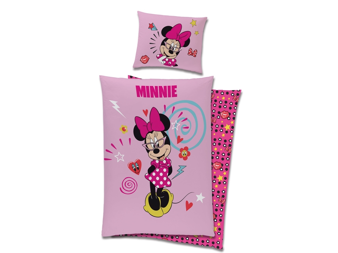 Billede af Disney Minnie Mouse Sengetøj - 100 Procent Bomuld
