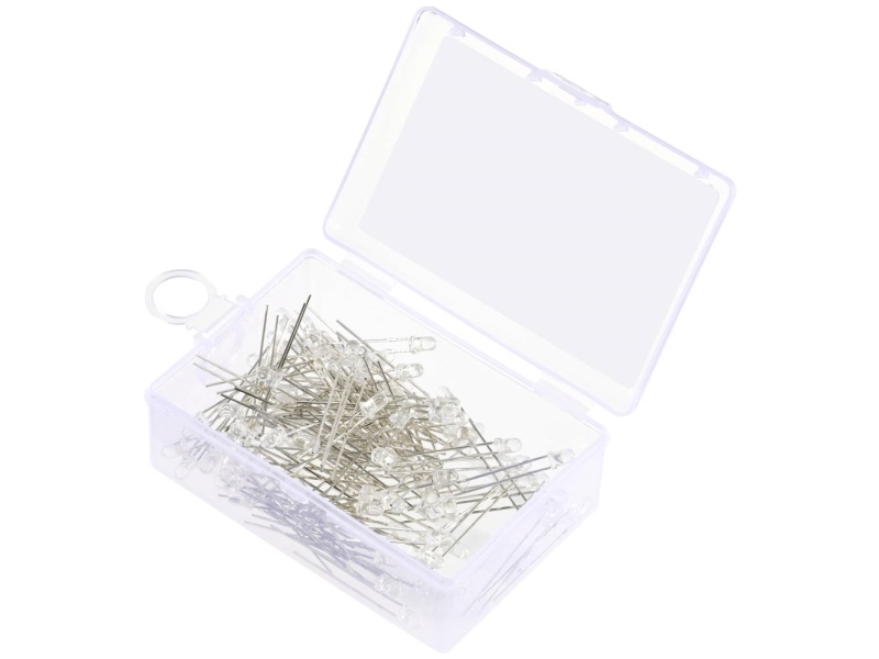 TRU COMPONENTS LED med ledninger Kølig hvid Rund 3 mm 14400 mcd 30 ° 20 mA 2.7 V, 3.4 V