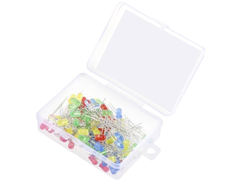 TRU COMPONENTS LED johdoilla Punainen, Keltainen, Sininen, Kelta-vihreä, Lämmin valkoinen Pyöreä 90 mcd, 420 mcd, 2180 mcd, 19000 mcd 30° 20 mA 1,8 V, 2,4 V, 2,7 V, 3,4 V