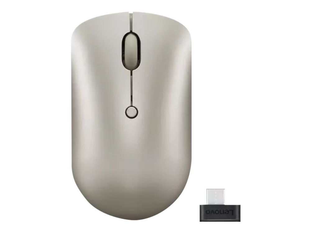 Lenovo 540 Wireless Compact - Mus - Højre- Og Venstrehåndet - Optisk - 4 Knapper - Trådløs - 2.4 Ghz - Trådløs Modtager (Usb) - Sand - Detailsalg - B