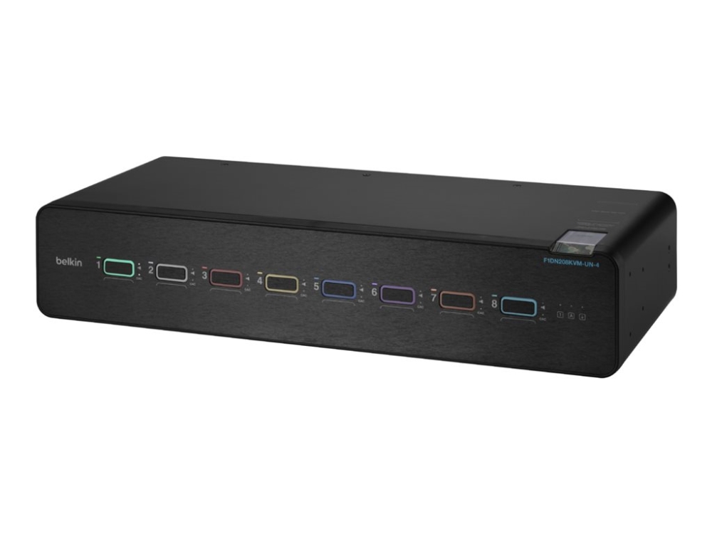 Belkin F1dn208kvm-Un-4, 3840 X 2160 Pixel, 4K Ultra Hd, Rack-Einbau, Schwarz
