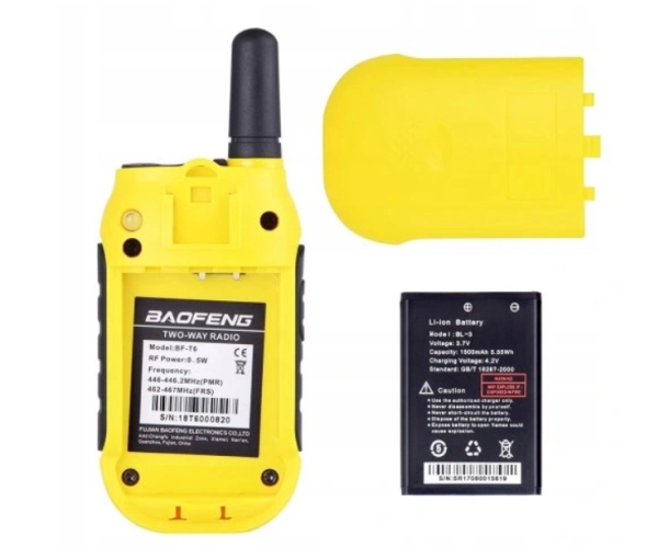 Walkie-Talkie Baofeng Bf-T6 Panda Gelb, 2 Stück