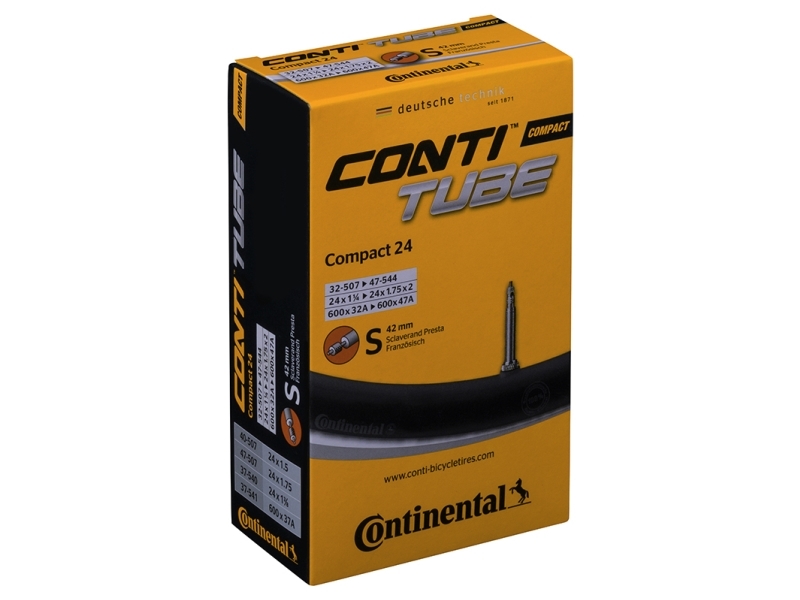 Continental Compact Tube Wide 24 X 1,3 - 1,9 (32-47X507-544) Presta (Removable Core) 42 Mm