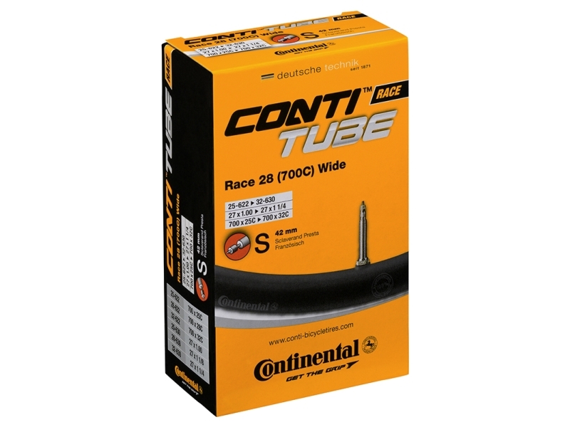 Continental Race Tube Wide 700 X 25-32C (25-32X622-630) Presta (Ventileinsatz Entfernbar) 42 Mm