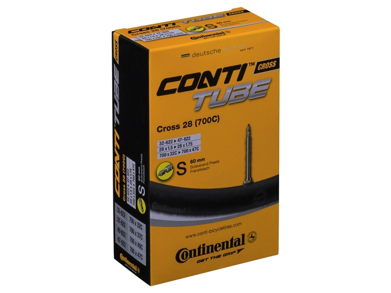 CONTINENTAL Cross Tube 700 x 32-47c (32-47x622) Presta (Removable core) 60 mm | Cykling - Hjul, däck och slangar - Innerslangar för cyklar | GameStuff