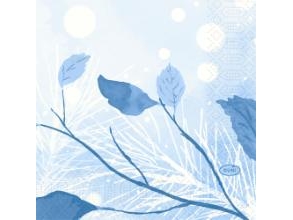 Serviette Duni L24xb24cm 3-Lagig 1/4-Fold Fsc Frosted Winter, 20 Pk X 50 Pcs/Krt