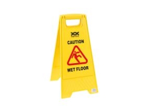 Advarselsskilt På Engelsk Caution - Wet Floor L30xb29,5Xh61cm Bopp Gul,1 Stk