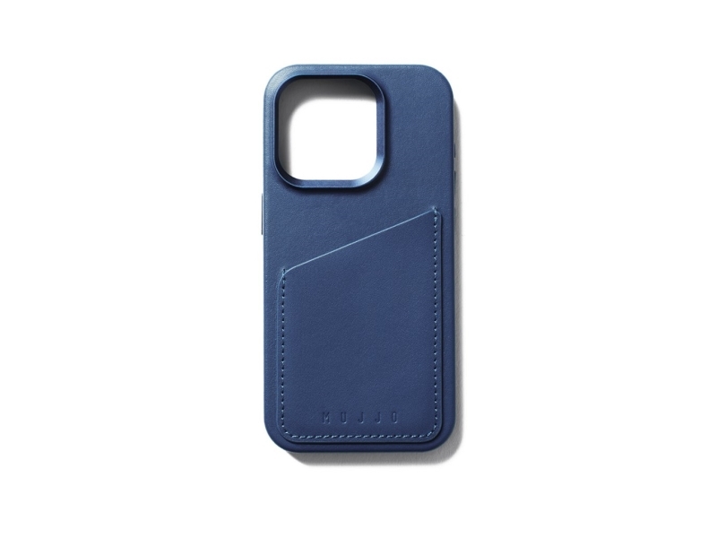 Troubadour Goods Limited Mujjo Vollleder-Etui - Etui Für Das Iphone 15 Pro, Kompatibel Mit Magsafe (Monaco Blau)