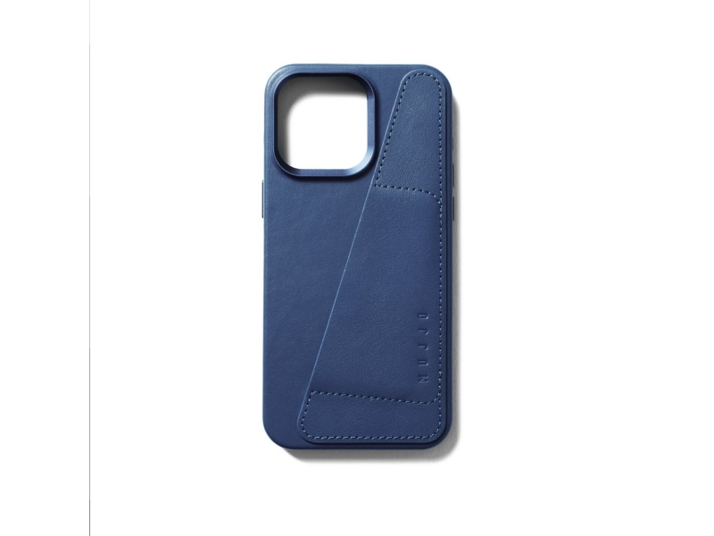 Mujjo Iphone 15 Pro Max Wallet Leather Case - Monaco Blue