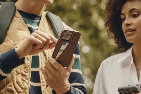 Mujjo Iphone 15 Pro Max Wallet Lederhülle - Bordeaux