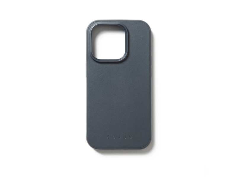 Mujjo Iphone 15 Pro Impact Case - Steel Blue