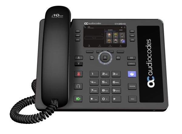 Audiocodes C435hd, Ip-Telefon, Schwarz, Kabelgebundenes Mobilteil, Android, Sip-Info, Tasten