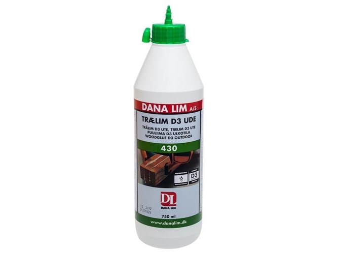 Dana Lim Trælim Ude 750Ml - 430 D3, Fugtbestandig, Stærk Lim