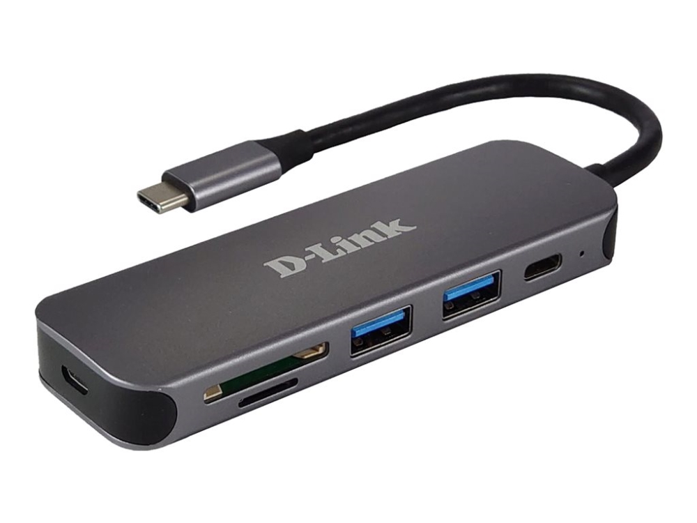 D-Link Dub-2325 - Hub - Mit Kartenleser - 2 X Superspeed Usb 3.0 + 1 X Usb-C - Desktop