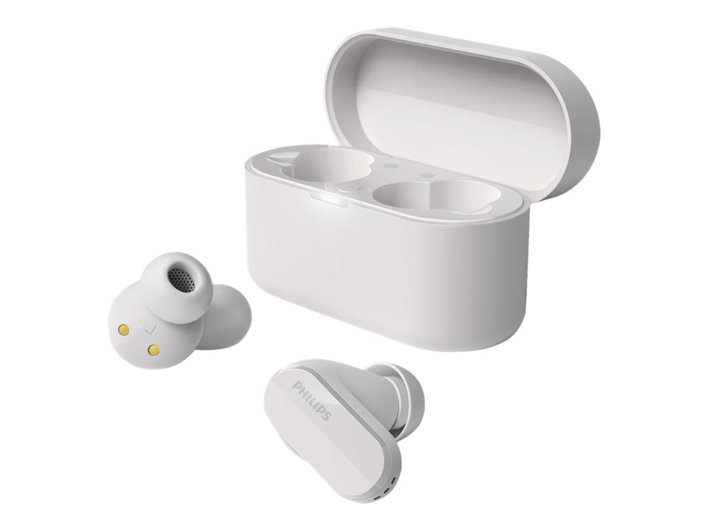 Philips TAT3508WT - True wireless-hörlurar med mikrofon - inuti örat - Bluetooth - aktiv brusradering - vit | TV, Ljud & Bild - Hörlurar & Mikrofoner | GameStuff