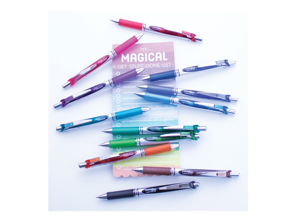 Pentel Energel Xm Klick, Anklippbarer Versenkbarer Stift, Rot, Rot, 0,7 Mm, Beidhändig, 12 Stück(E)