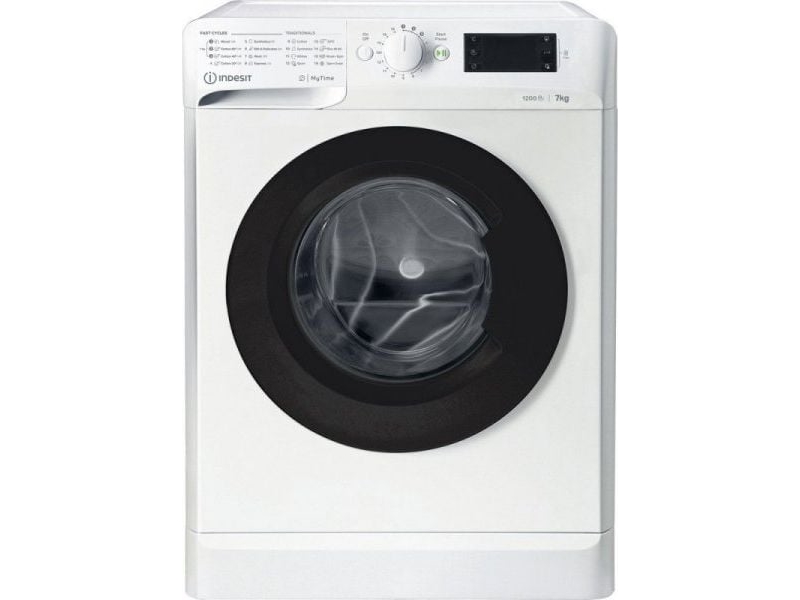 INDESIT Skalbimo mašina MTWE 71252 WK EE Energy efficiency class E Front loading Skalbimo talpa 7kg 1200 RPM Gylis 54 cm Plotis 59.5 cm Ekranas Big Digit Baltas | Vitvaror - Tvätt & torkning | GameStuff