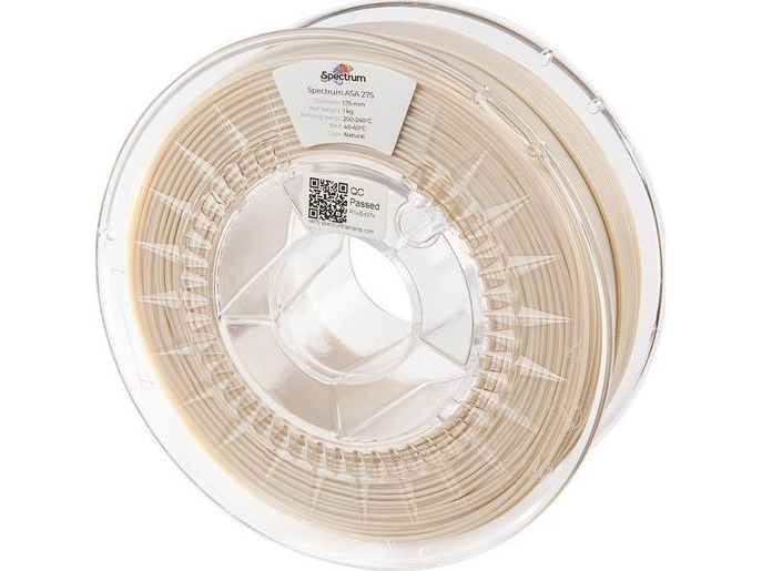 Spectrum Filaments 80305 Asa 275 Natural Filament Asa Slagfast, Vejrbestandig, Uv-Bestandig 1.75 Mm 1000 G Natural 1 Stk