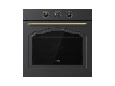Gorenje Classic BOS67371CLB - Ovn - til indbygning - niche - bredde: 56 cm - dybde: 55 cm - højde: 59 cm - med selv-rengøring - Klasse A - mat sort