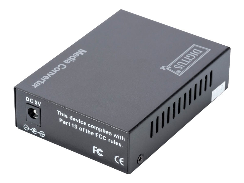 Digitus Fast Ethernet Medienkonverter, Rj45 / Sc, 100 Mbit/S, 100Base-Tx, 100Base-Fx, Ieee 802.3, Ieee 802.3U, Schnelles Ethernet, 10,100 Mbit/S