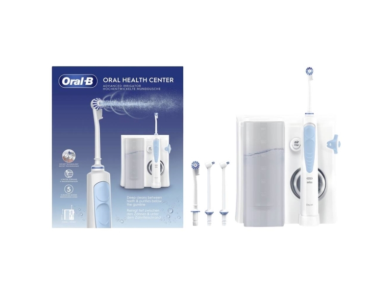 Alternativ bild 0 för Oral-B Oxyjet, Vuxen, Roterande och oscillerande tandborste, Vit, Batteri, Inbyggt batteri, 1 styck