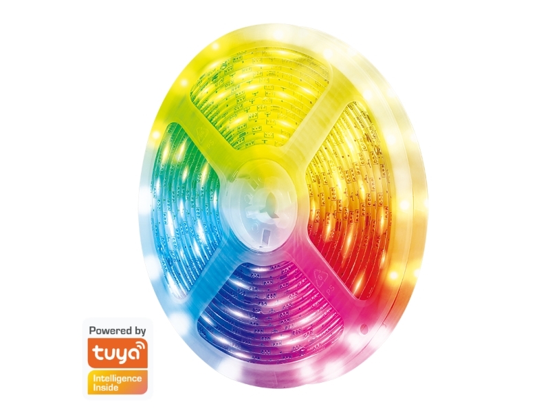 LogiLink WiFi Smart RGB Light Strip, 5m, Tuya compatible