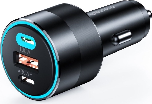 Choetech TC0011 130W 2x USB C 1x USB A billader (svart)