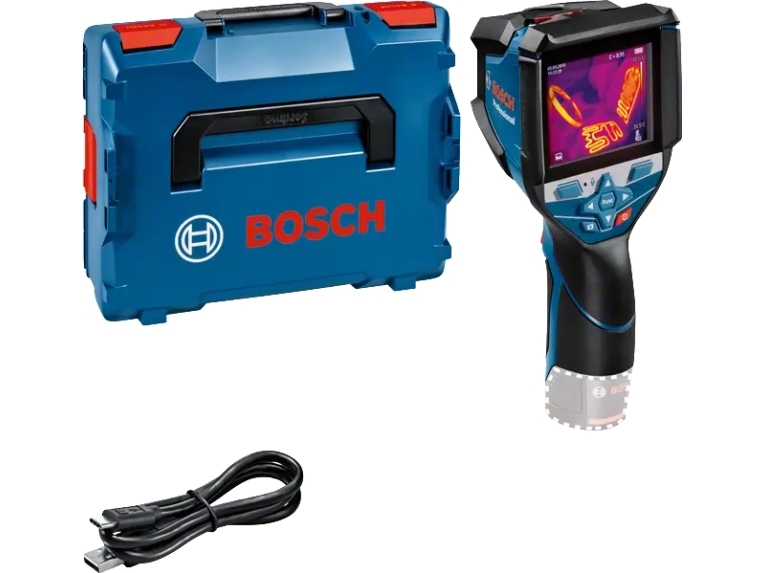 Bosch GTC 600 C Noise equivalent temperature difference (NETD) IR Sort, Blå 256 x 192 pixel Indbygget skærm LCD
