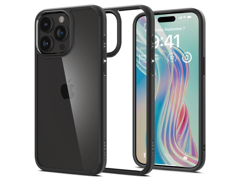 Spigen Ultra Hybrid Dėklas Dėklas Skirtas Apple Iphone 15 Pro Max, Spalva - Matte Black