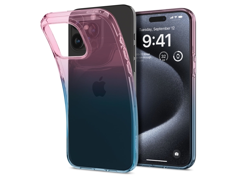 Spigen Acs06700, Cover, Apple, Iphone 15 Pro, 15,5 Cm (6.1"), Blå, Lyserød