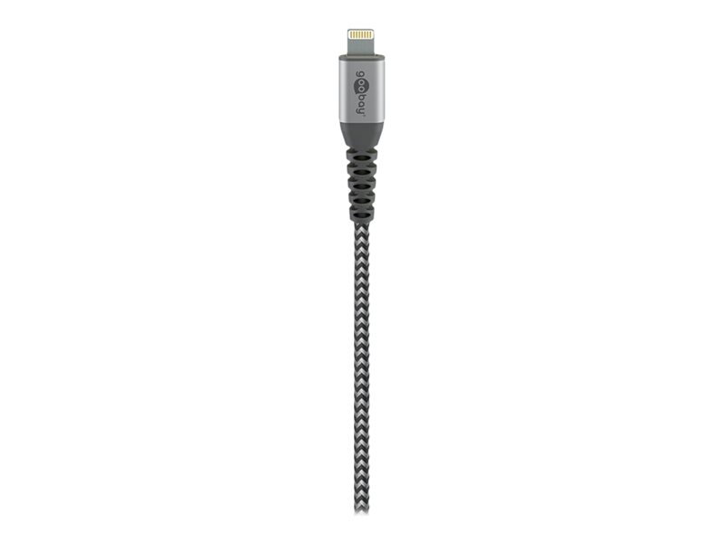 Goobay - Lightning-Kabel - Usb Han Til Lightning Han - 50 Cm - Grå, Sort
