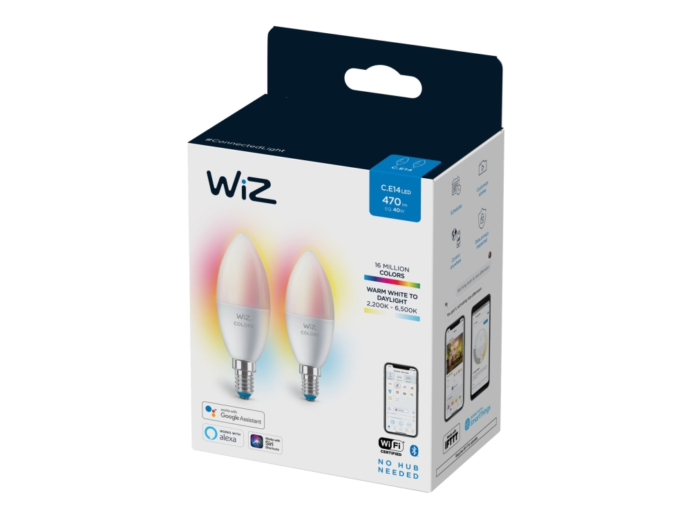 Philips Wiz Led Kerte Colors 4.9w 40w E14 922 965 Dimbar 2 Pack