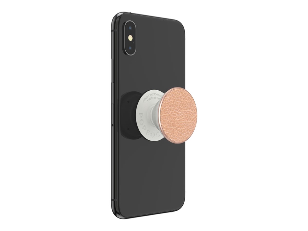 Popsockets Pebbled Vegan Leather Rose Gold, Handy/Smartphone, Passive Halterung, Hand, Orange