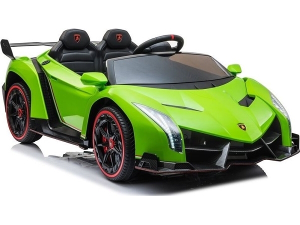 Lean Cars Lamborghini Veneno elbil för barn, grön | Utomhusleksaker - El & Bensinfordon - Elbilar för barn 6V | GameStuff