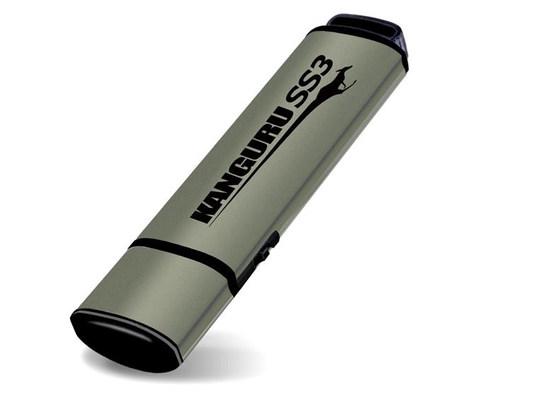Kanguru Ss3 Usb 3.0 With Write Protect Switch - Usb Flashdrive - 256 Gb - Usb 3.0