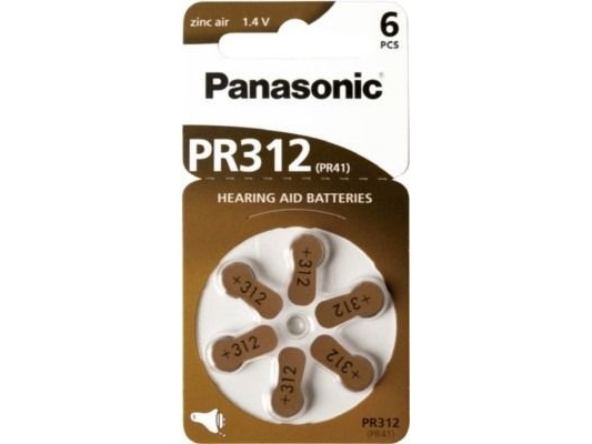 Pr312 Zink-Luft Høreapparatbatteri 14V 170Mah (6 Stk. I Blister)