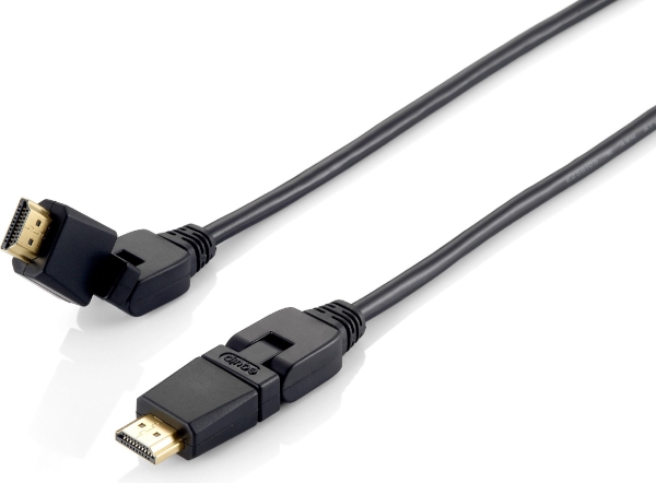 Equip Hdmi 2.0 Kabel Mit Schwenkbaren Stecker, 1.0M, Swivel Plug, 1 M, Hdmi Typ A (Standard), Hdmi Typ A (Standard), 3D, Audio Return Channel (Arc),