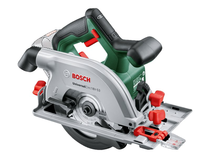 Bosch Circ 18V-53, Holz, Schwarz, Grün, Aluminium, 16 Cm, 4300 Rpm, 5,3 Cm - Solo
