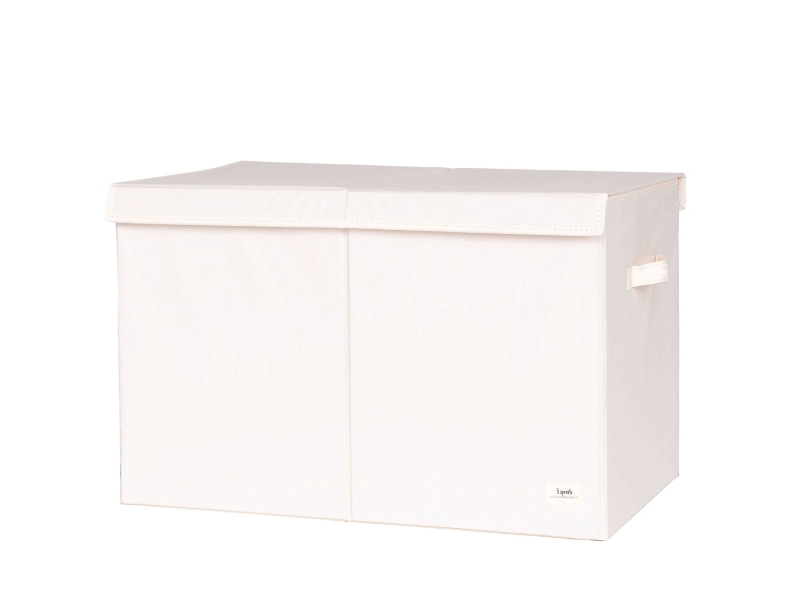 3 Sprouts Opbevaringskasse m. låg - 63 x 38 x 39 cm - Creme