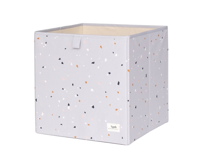 3 Sprouts Opbevaringskasse - 33x33x33 cm - Terrazzo/Lysegrå