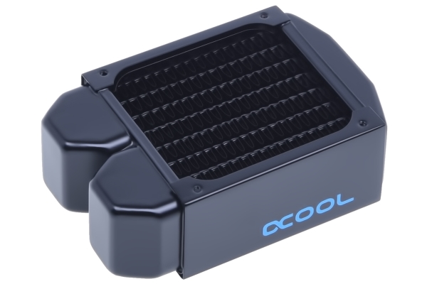 Alphacool Nexxxos Xt45, Kølerlegeme, Messing, Cooper, Stål, Sort, 1/4", 1,5 Bar, 8 Cm