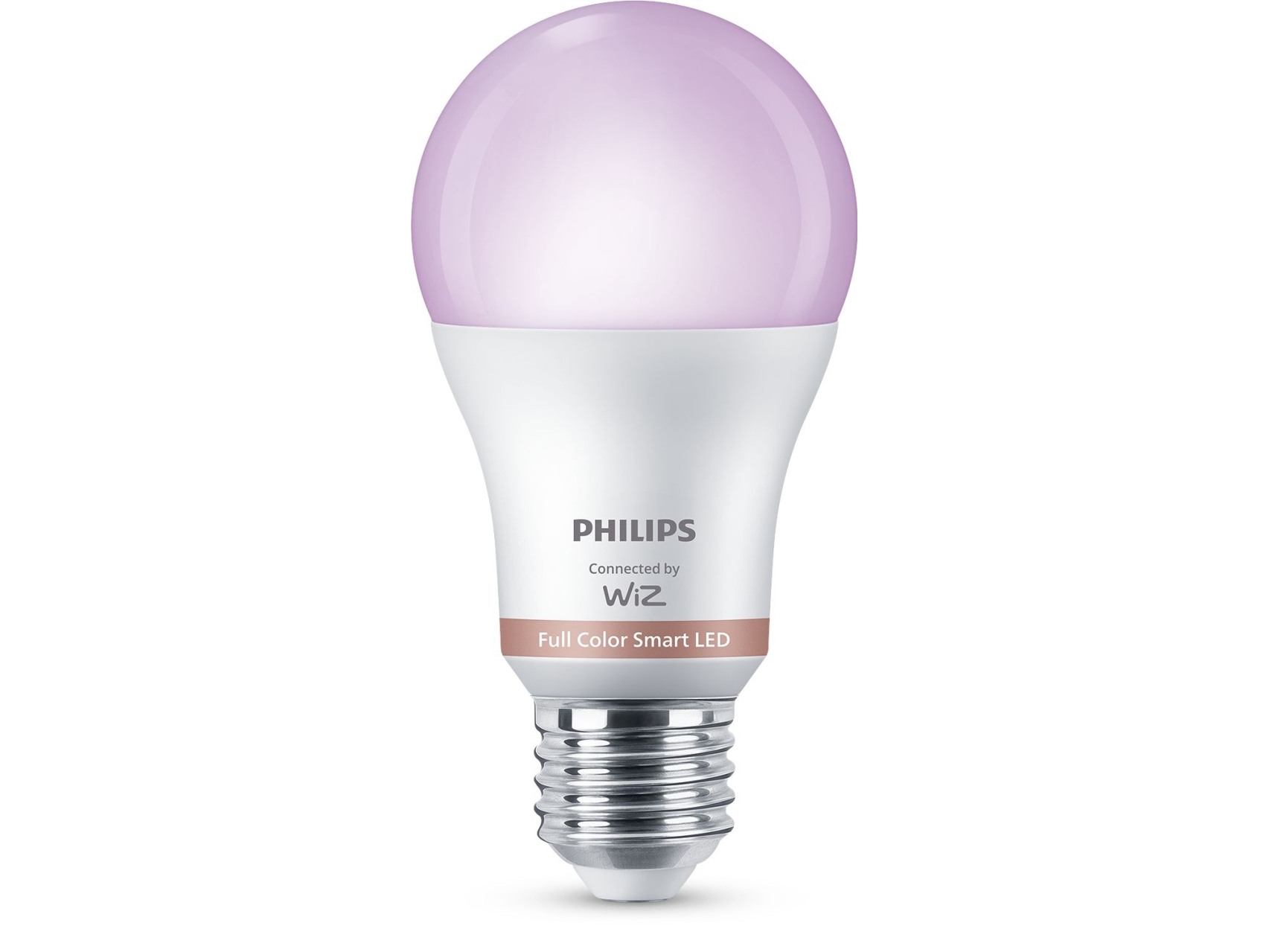 Philips Smarte Led-Rgb-Lampe A60, E27-Sockel, 806 Lm, Wi-Fi/Bluetooth, Weiß, Wi-Fi 4 (802.11N), 802.11B, 802.11G, Led, Kunststoff, E27