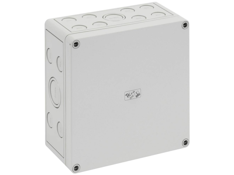 Monteringslåda PS1818-9 BxHxD 180 x 180 x 90 mm IP 66, grå RAL 7035 | EL Artiklar - Elcentral - Diverse utrustning för svarta tavlor | GameStuff
