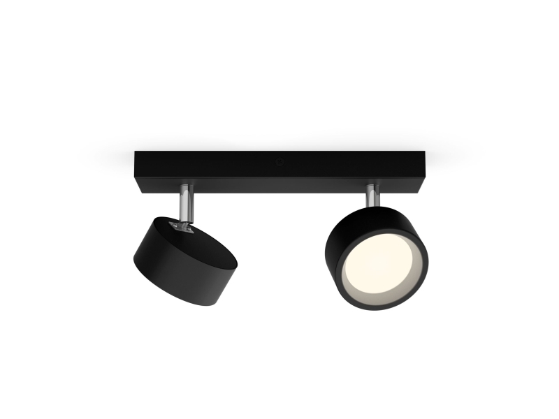 Philips Bracia tak-/väggspotlight 2 x, Utanpåliggande spotlight, LED, 2700 K, 1100 LM, 220 - 240 V, Svart | Belysning - Inomhusbelysning - Inbyggd spotlight | GameStuff