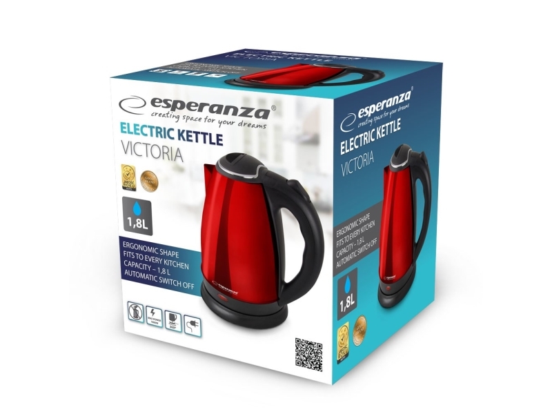 Elkanna Victoria 1,8L röd | Köksapparater - Juice, is och vatten - Vattenkokare | GameStuff