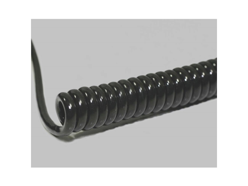 BKL Electronic 1506309 Spiralkabel Li12YD11Y 400 mm / 1600 mm 8 x 0.14 mm² Sort 1 stk